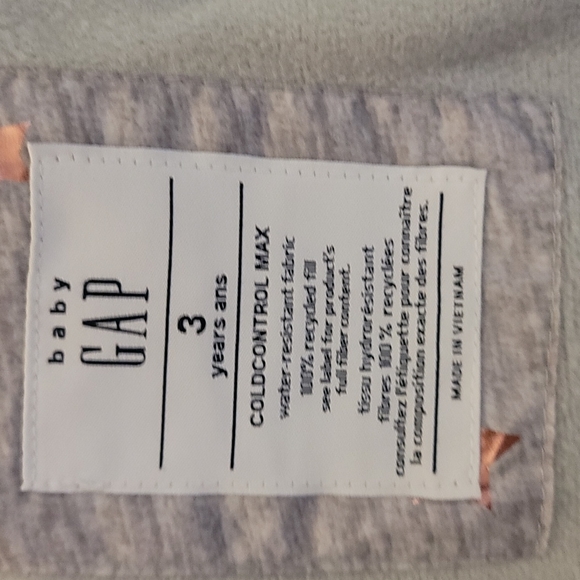 Kids, Girls, Toddler, Baby Gap, Puffer Jacket, Winter, Long Coat Water Resistant - Picture 4 of 7